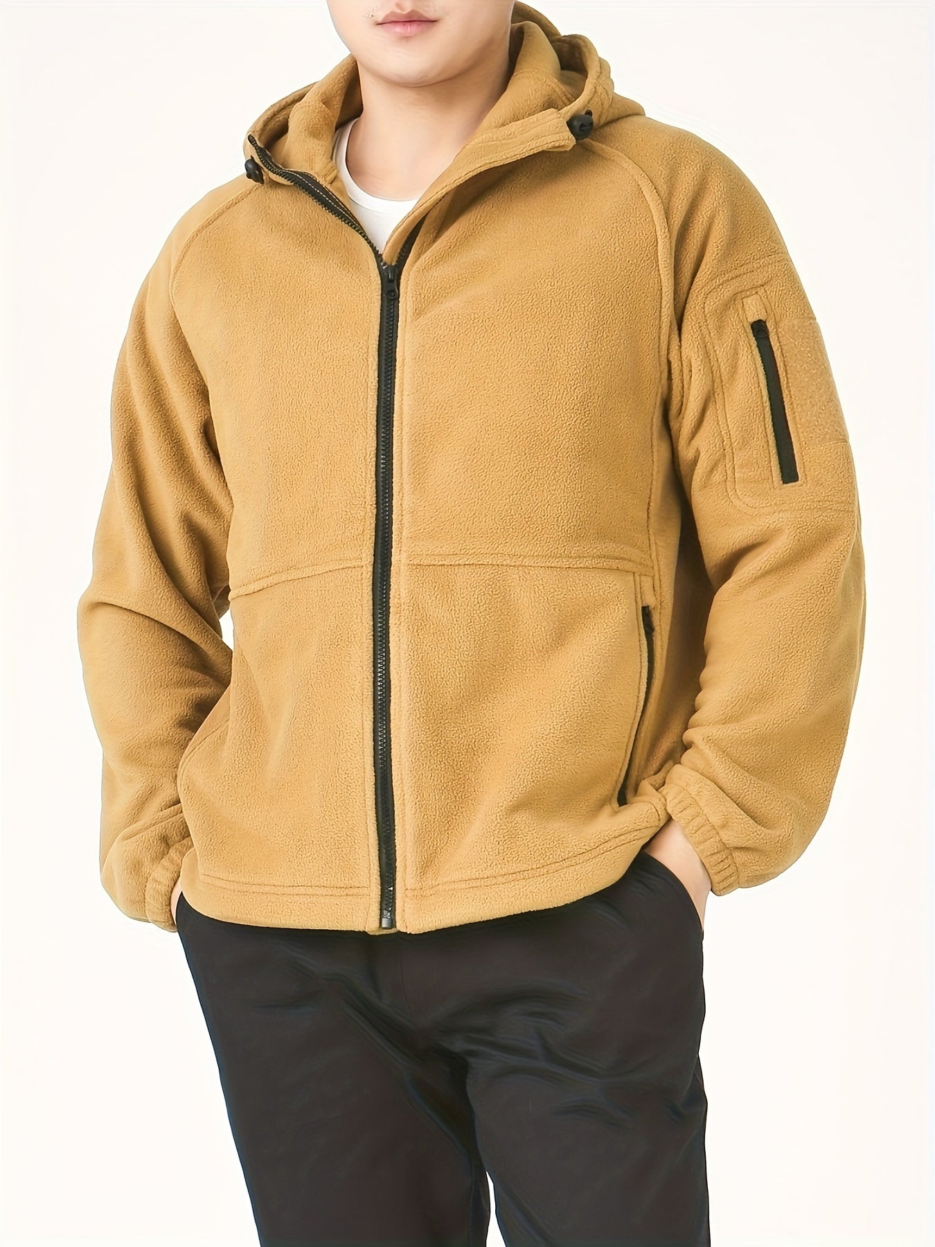 Varm hoodie gjord av polarfleece