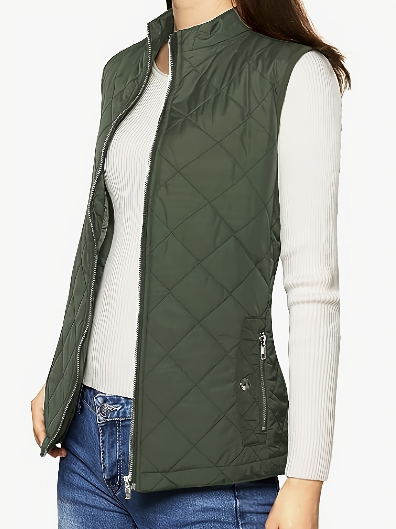 Ärmlös cardigan med argylemönster