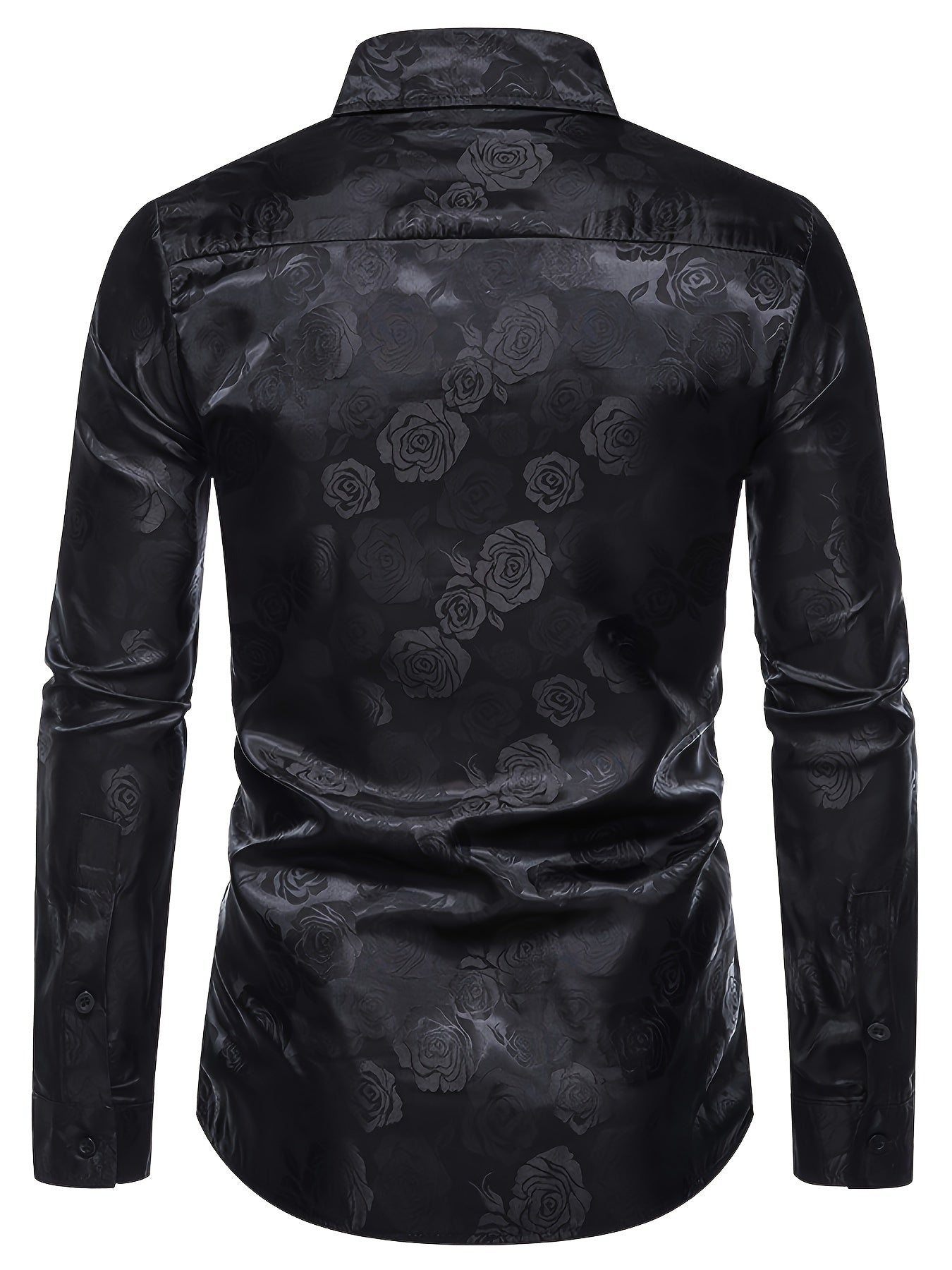 Elegant skjorta med rosmotiv