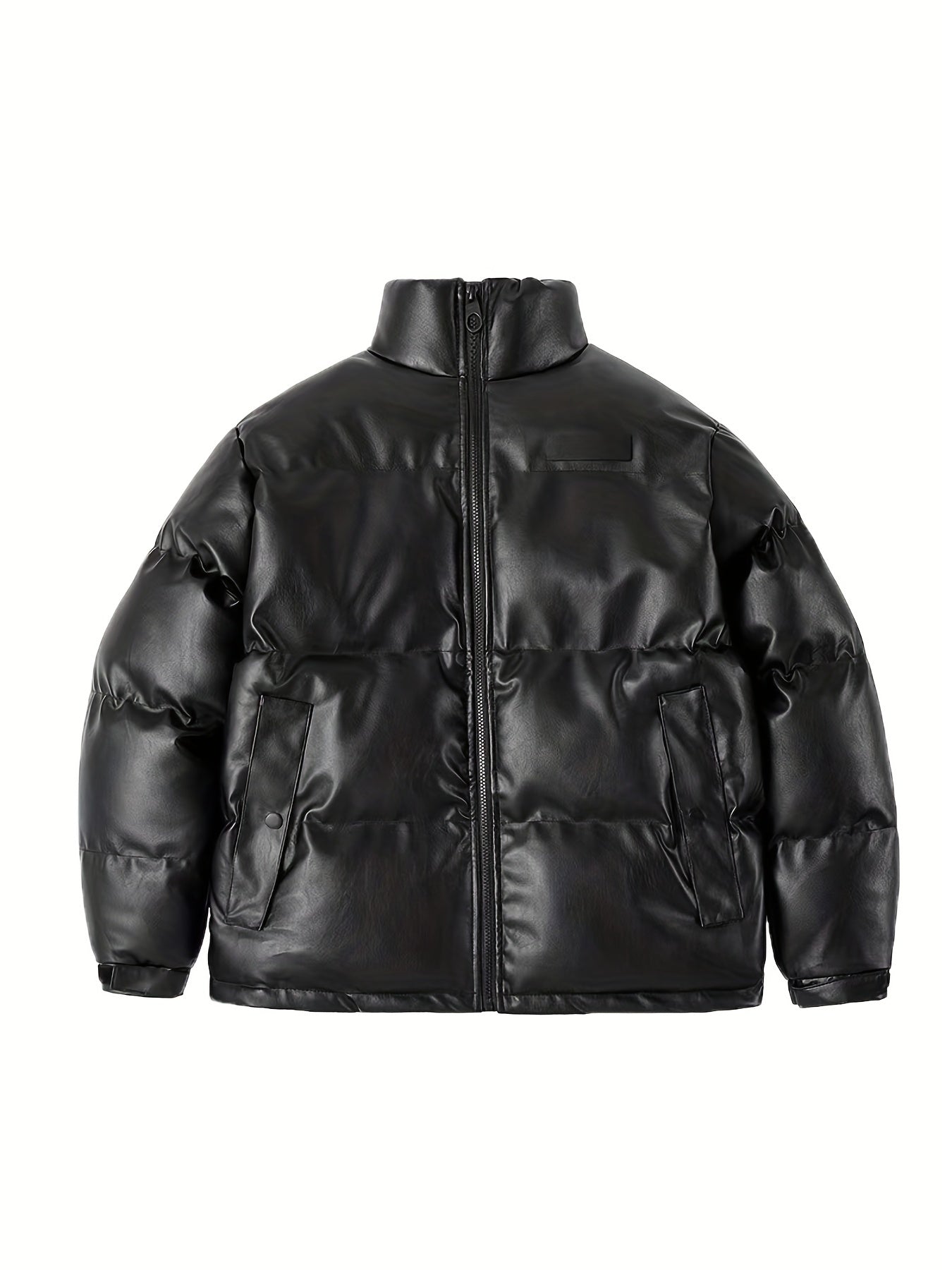 Varm PU vinterjacka för män