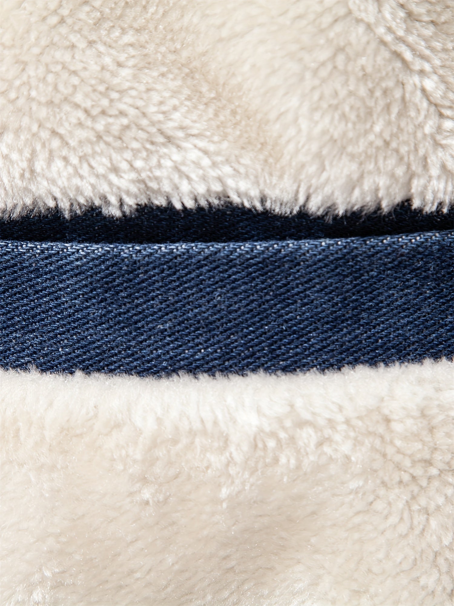 Denim fleecejacka för män