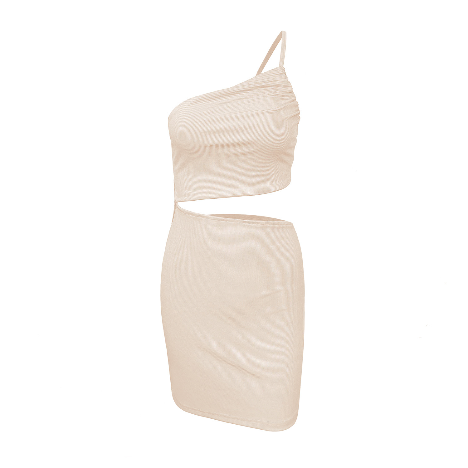 Bodycon mockaklänning med en axel