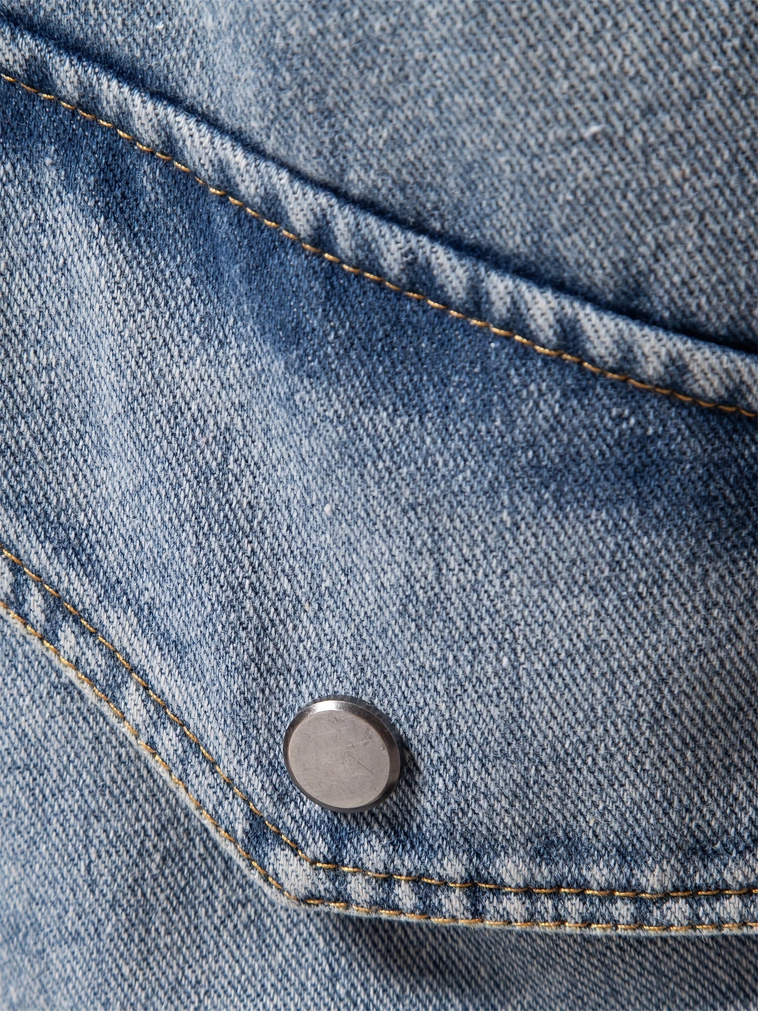 Denim fleecejacka för män