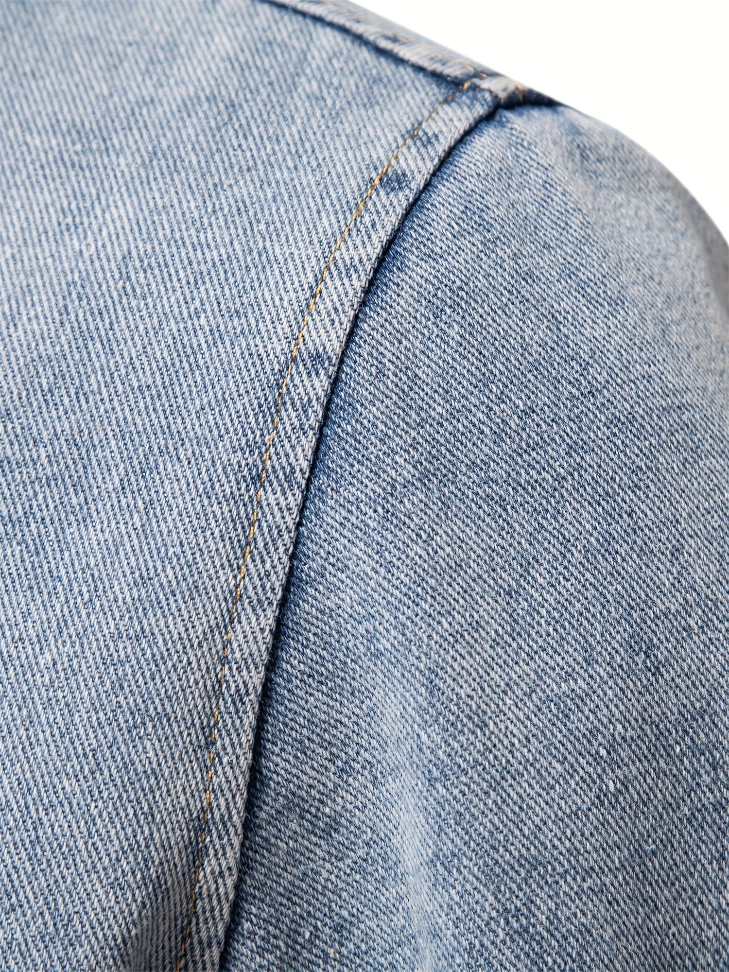 Denim fleecejacka för män