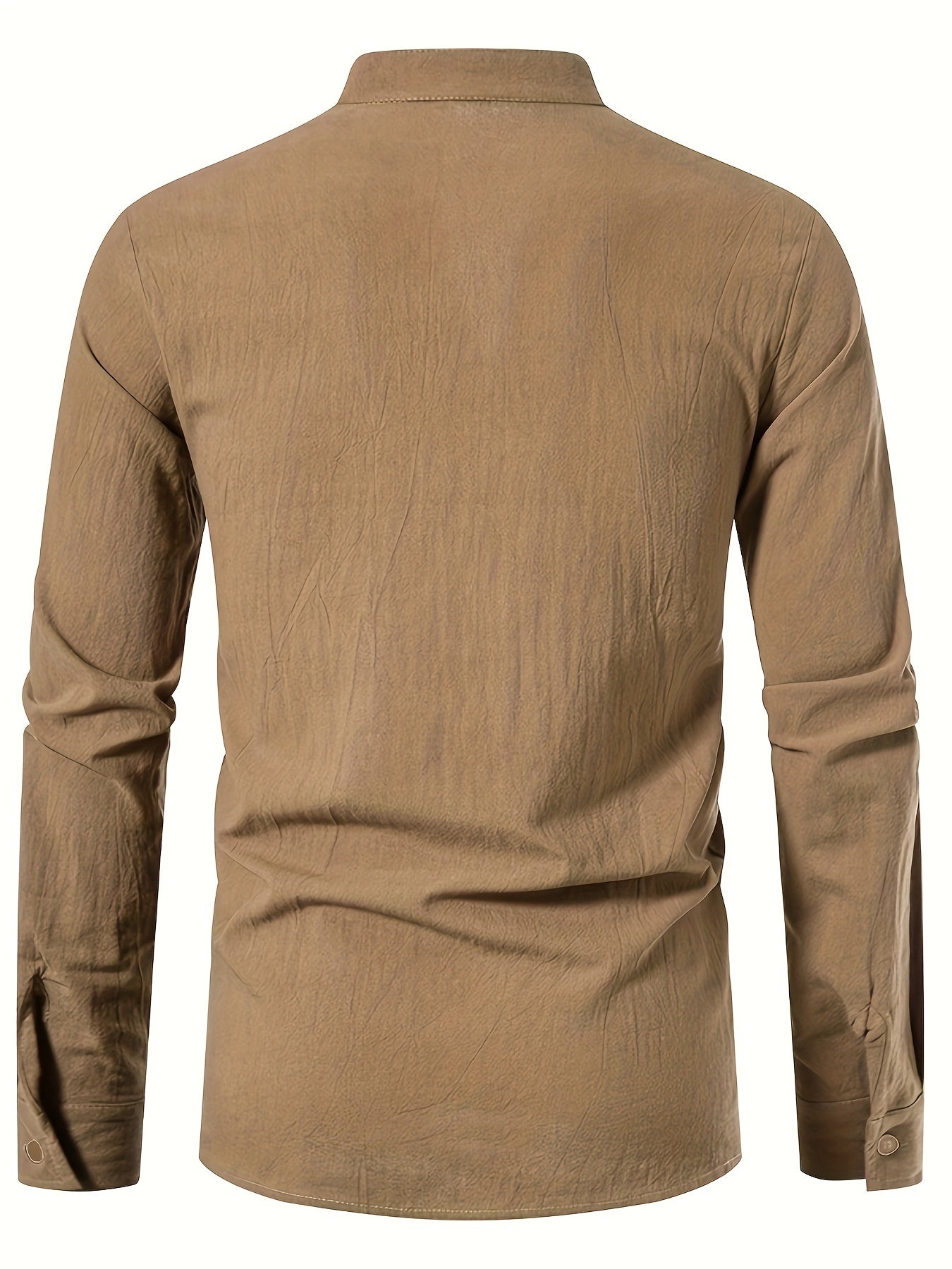 Casual Henley T-shirt med lå nga ärmar