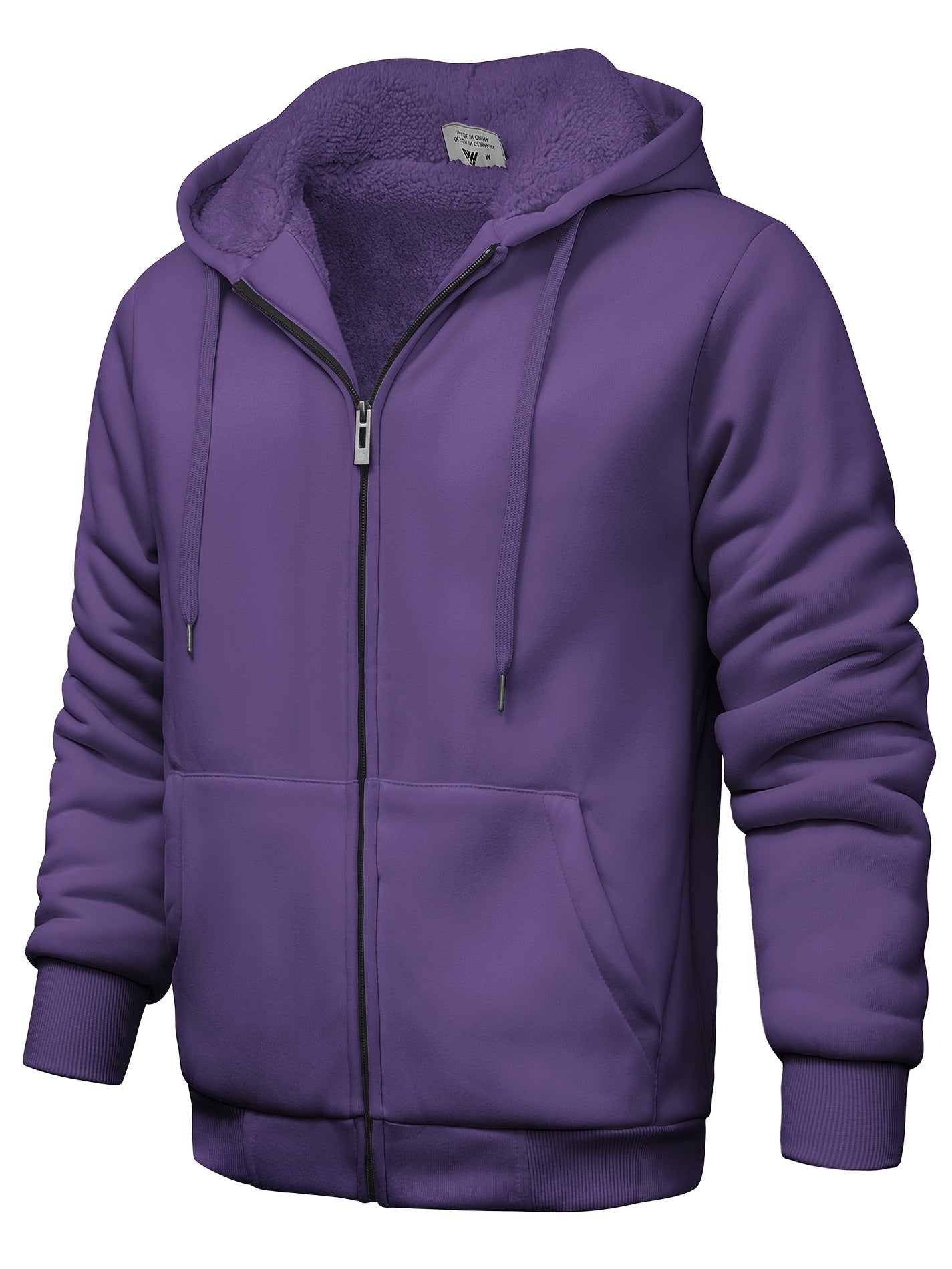 Casual hoodie med päls för män