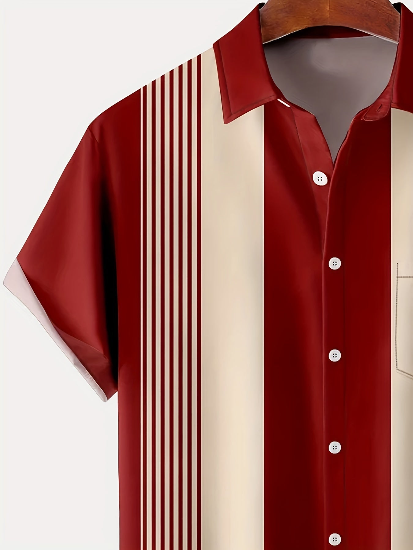 Vintage skjorta med korta ärmar och geometriskt tryck