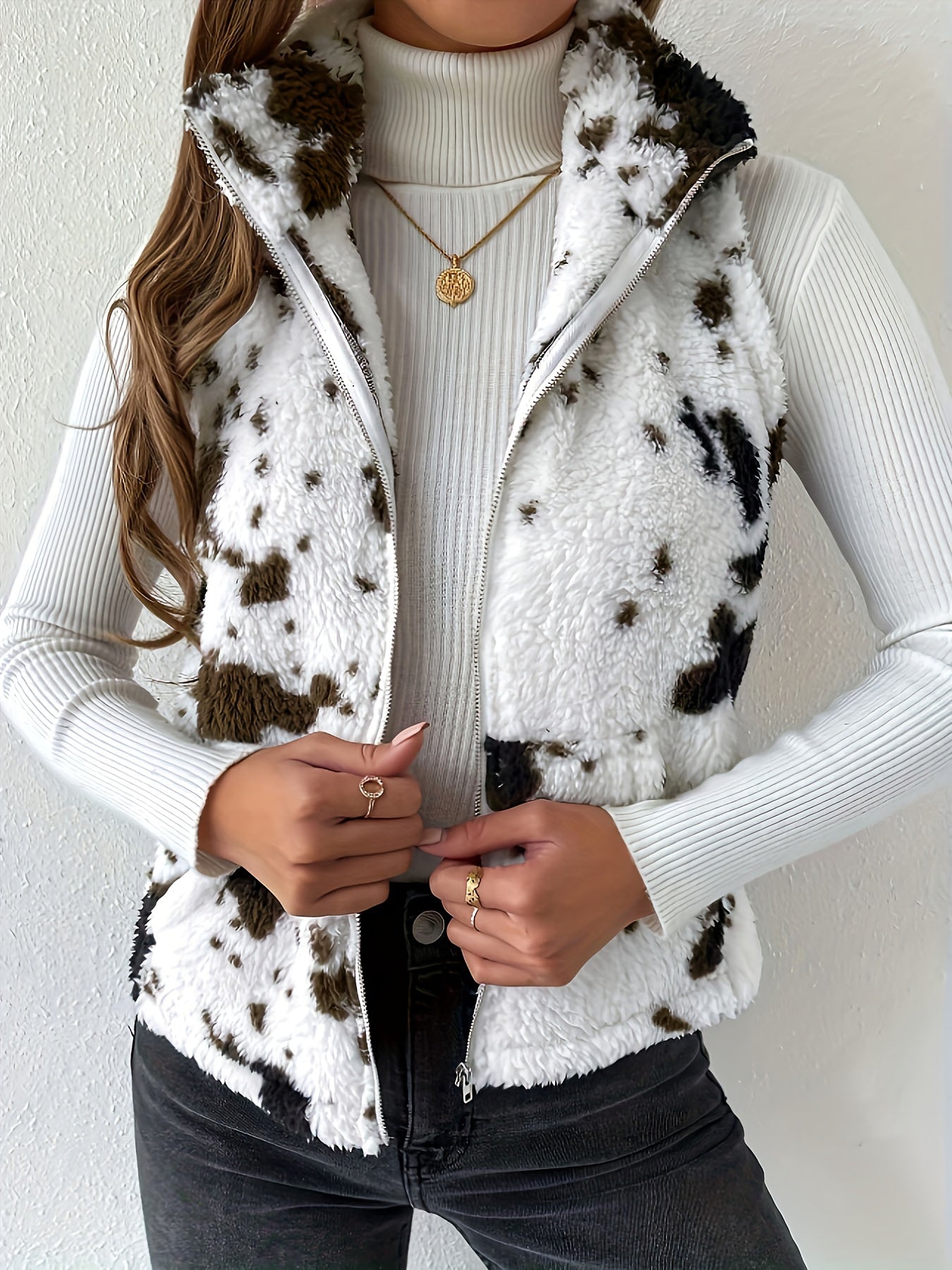Fluffig cardigan för kvinnor