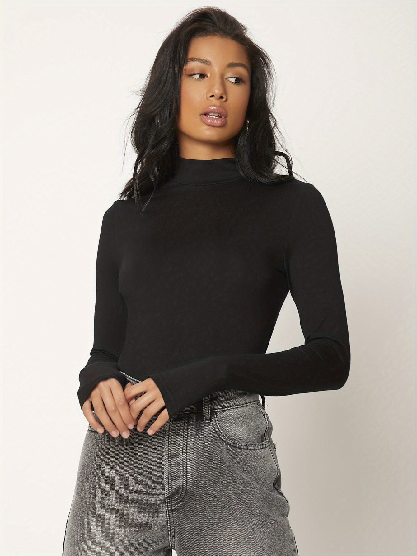 T-shirt med turtleneck