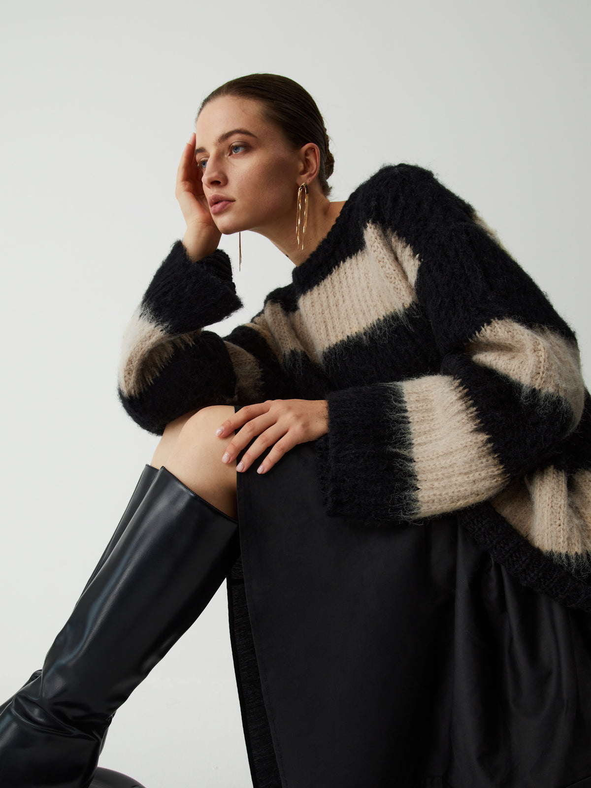 Randig tröja för kvinnor