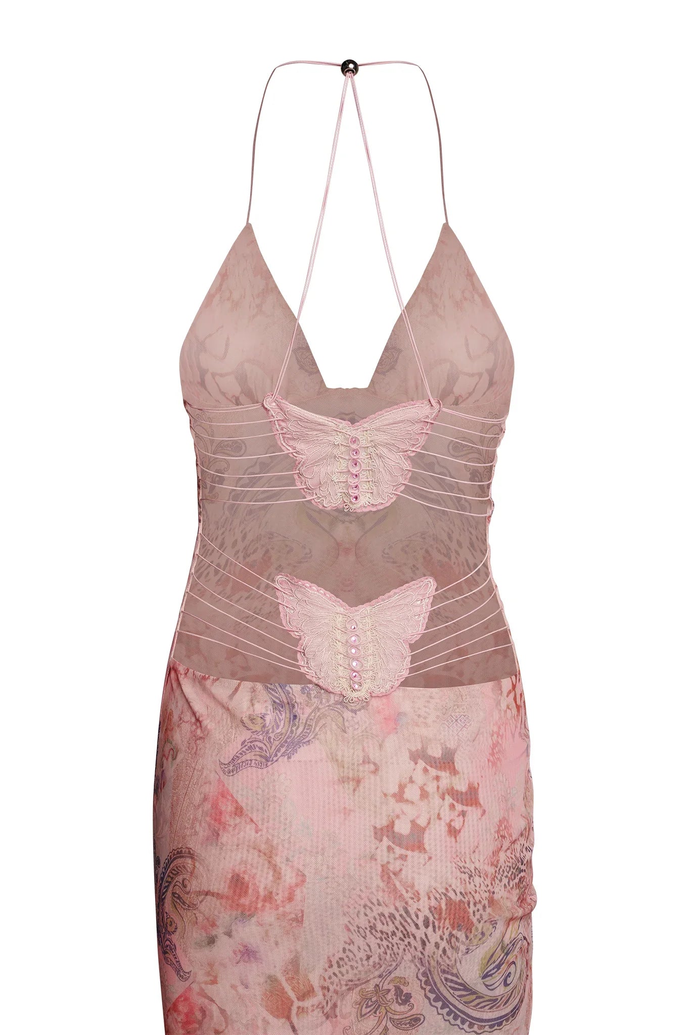 Klänning med fjärilsrygg