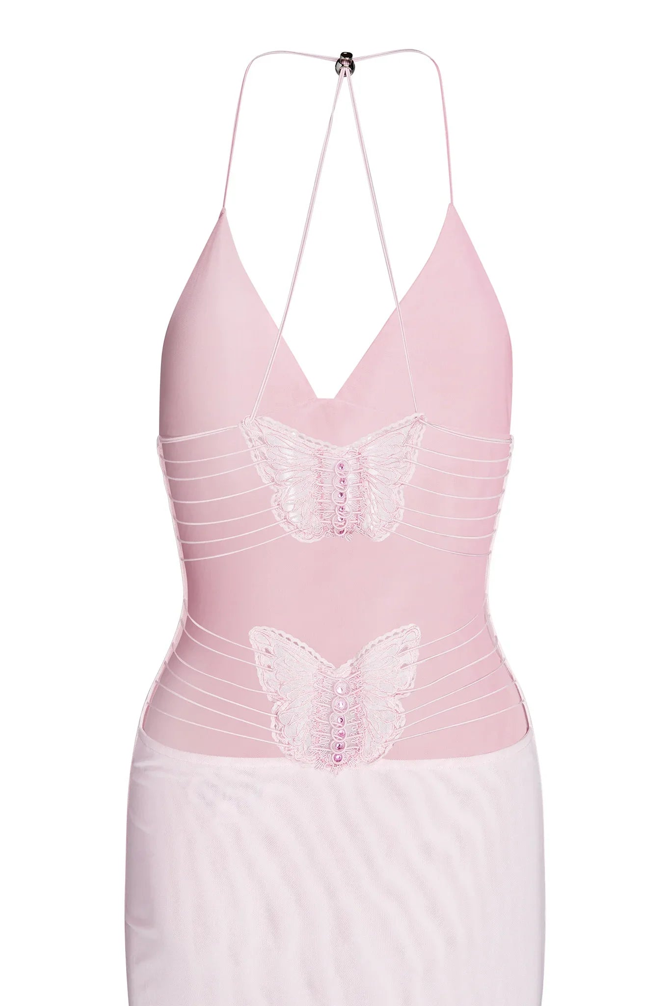 Klänning med fjärilsrygg