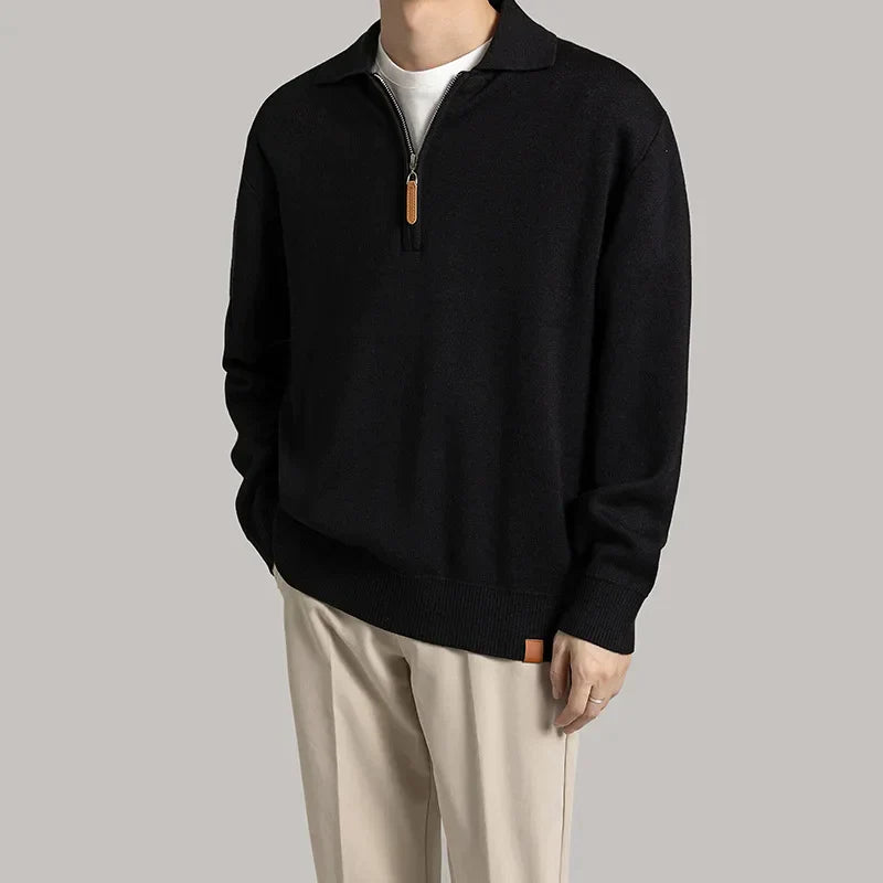 Tröja med halv dragkedja