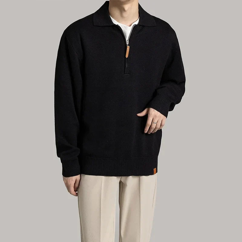 Tröja med halv dragkedja