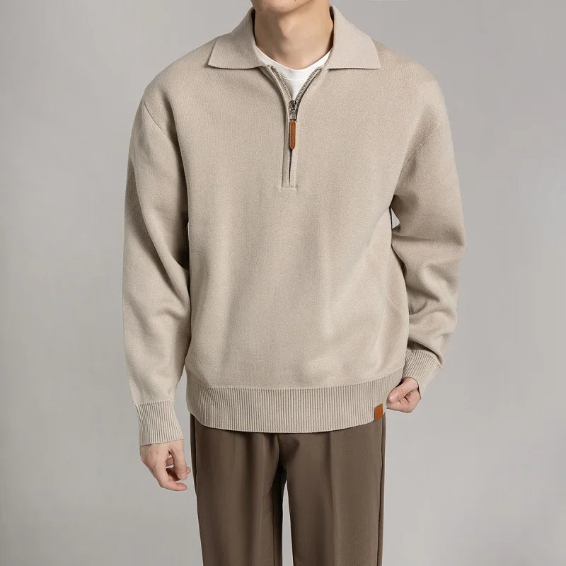 Tröja med halv dragkedja