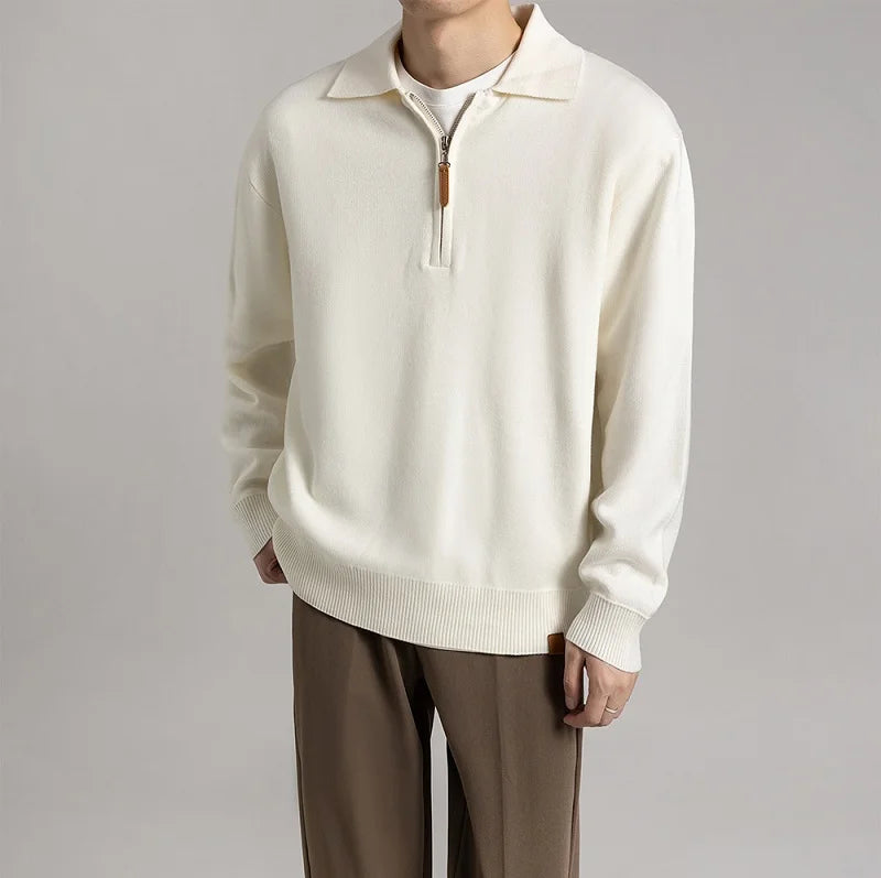 Tröja med halv dragkedja