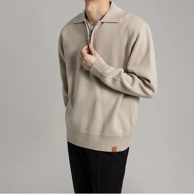 Tröja med halv dragkedja