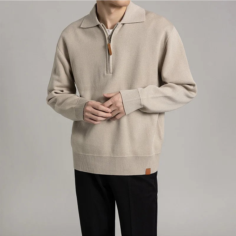 Tröja med halv dragkedja