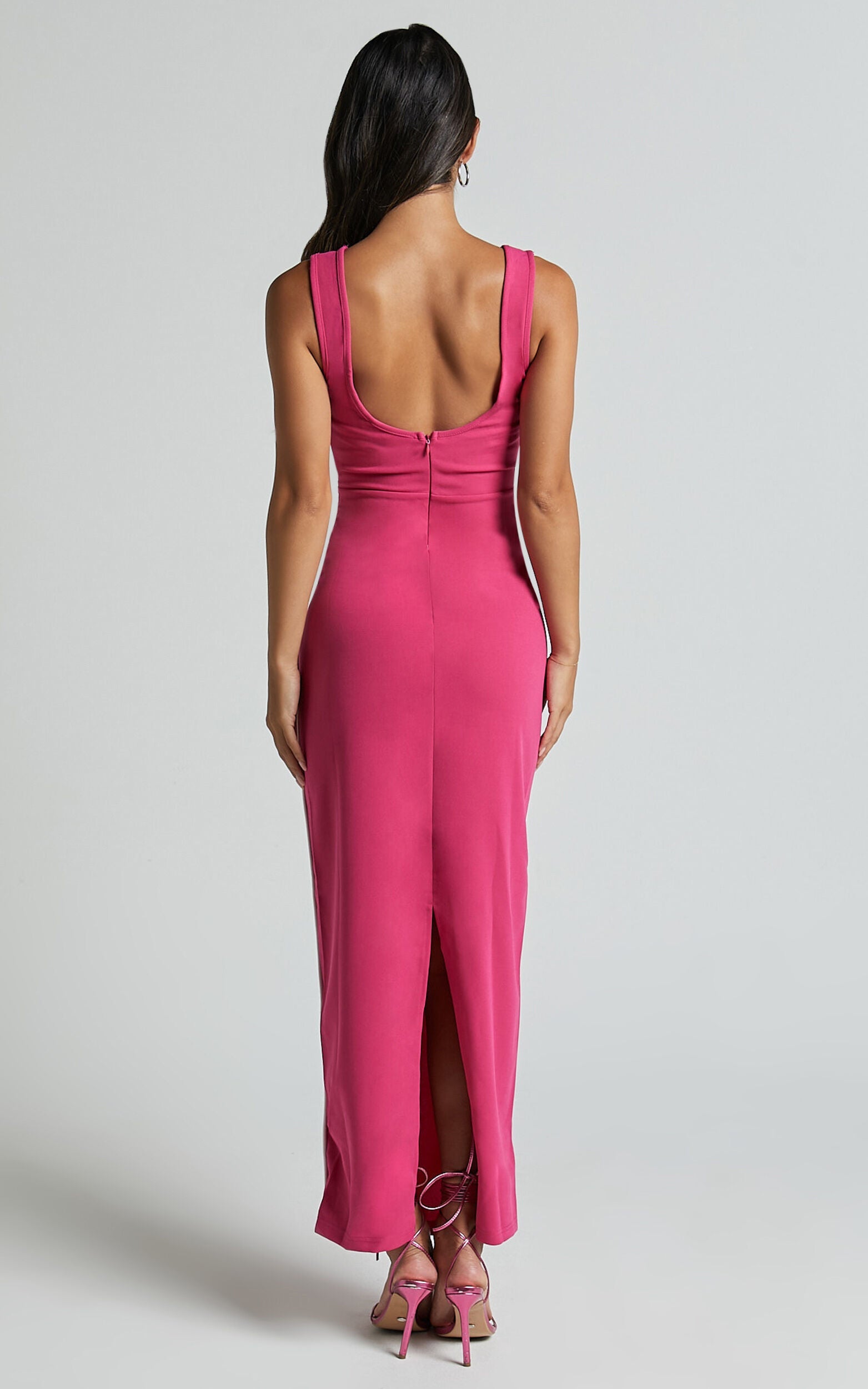 Bodycon maxiklänning med rund hals