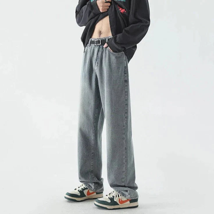 Retro lösa raka jeans