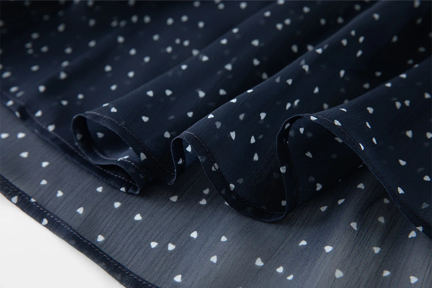 Marinblå Chiffongklänning med Volang och Axelbandslös Midiklänning