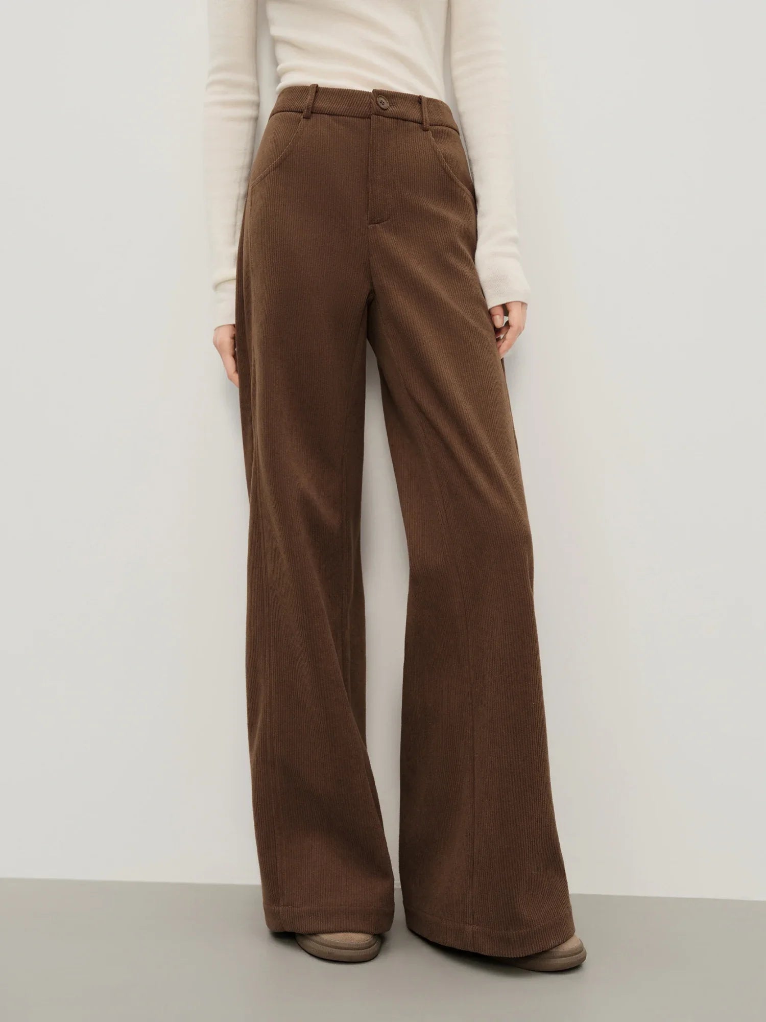 Casual byxor i fiskbensmönster