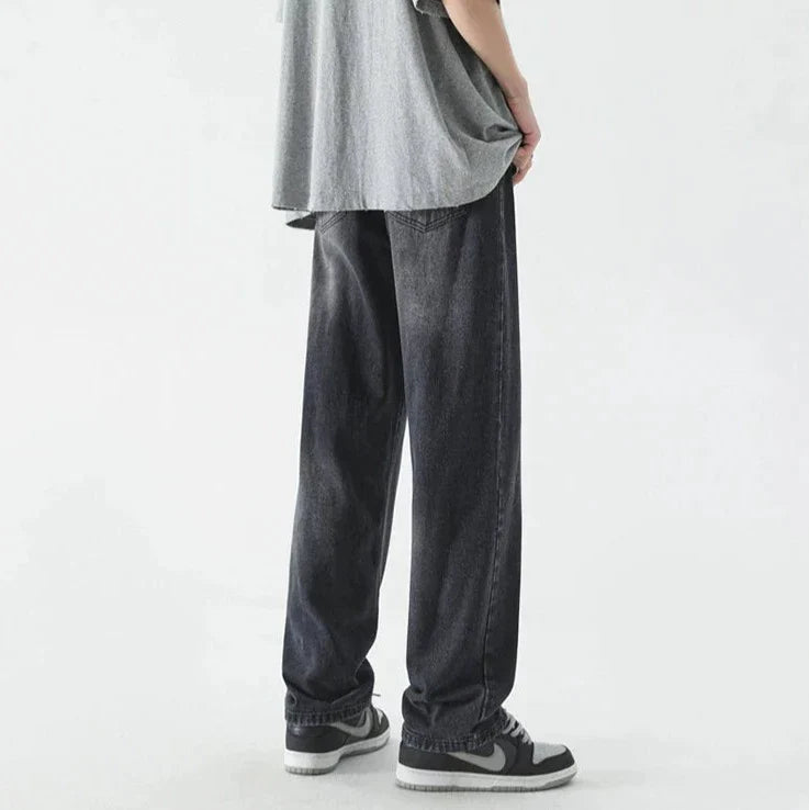 Retro lösa raka jeans