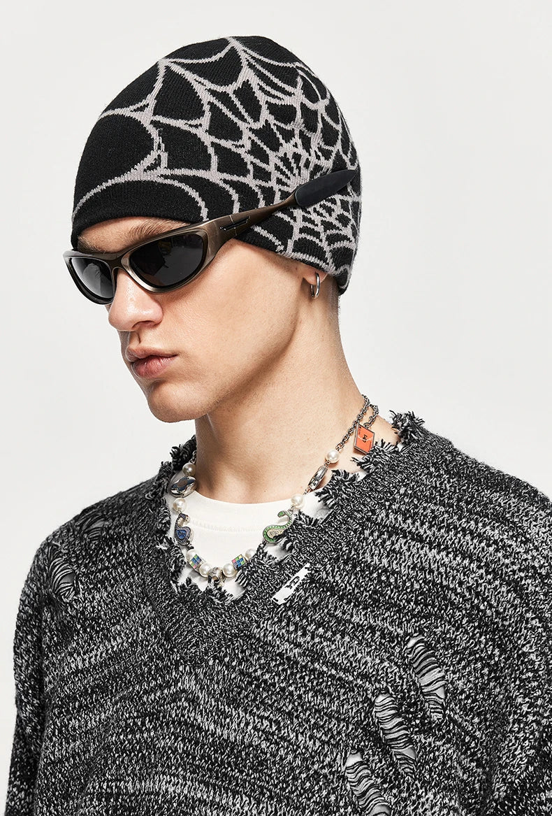 High Street sliten grå  tröja