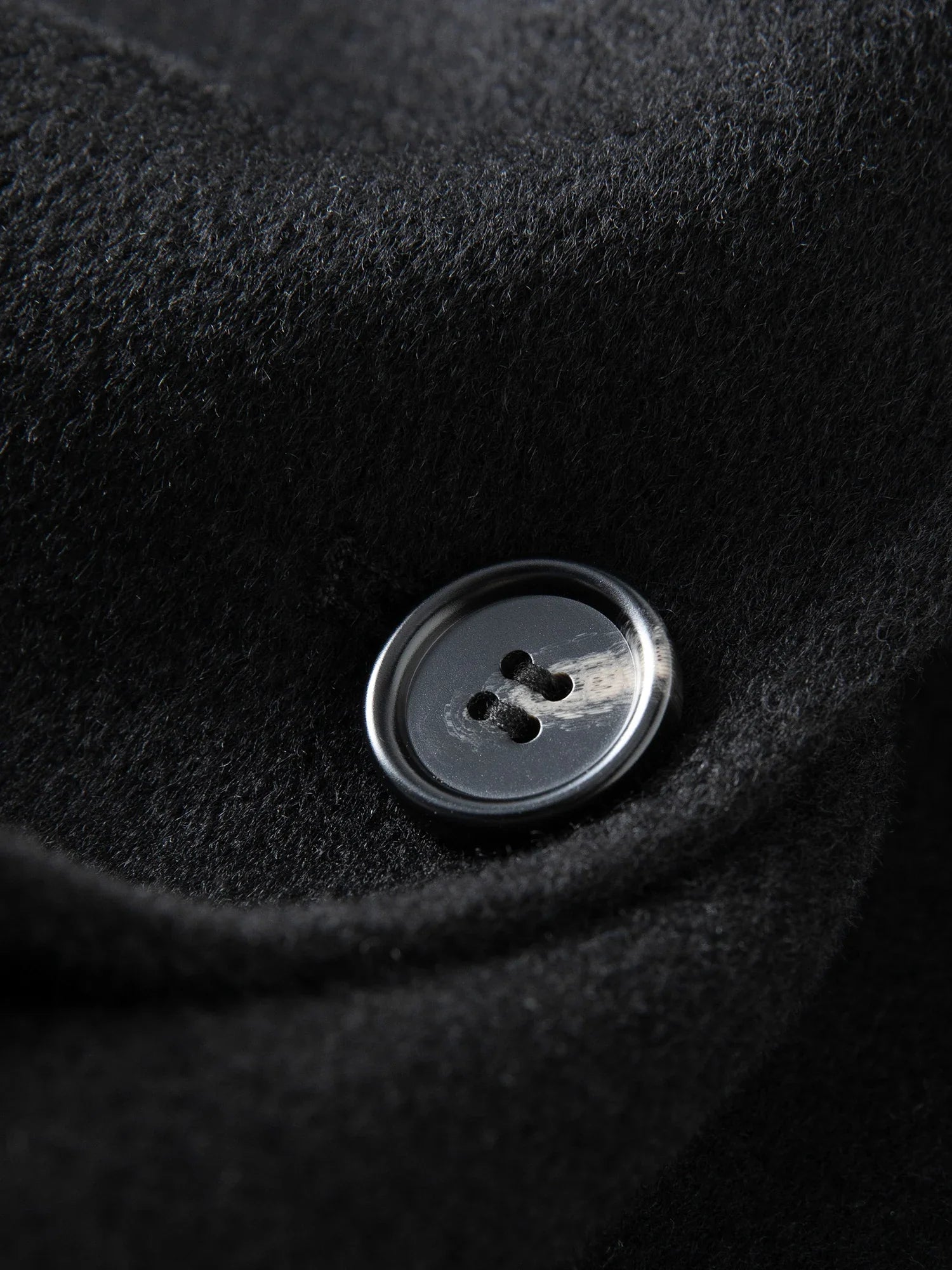 Lång ullkappa med dubbelsidig design