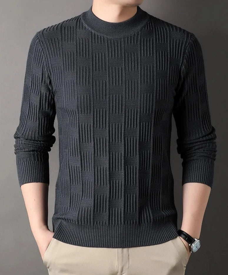Casual jacquardtröja