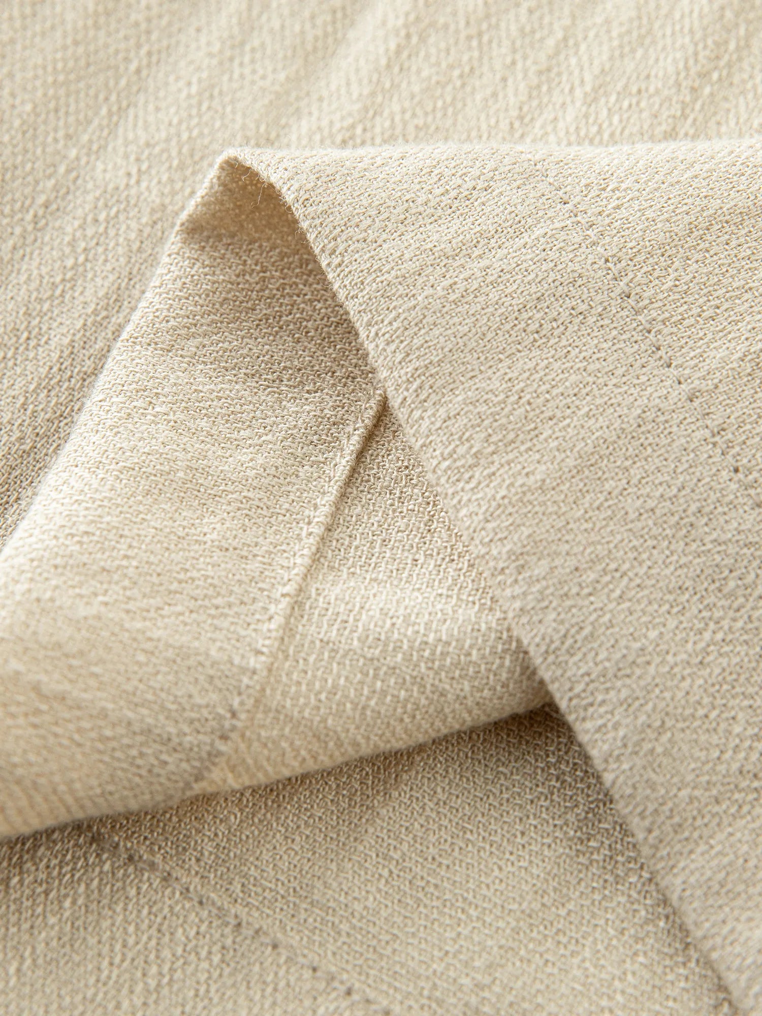 Linne Raka Resår Hög Midja Casual Byxor