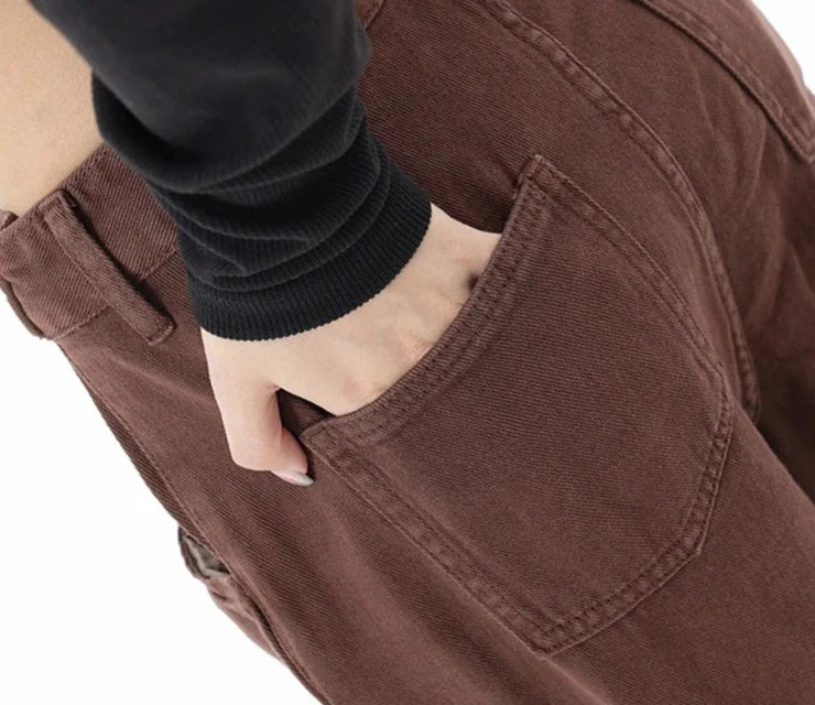 Casual jeans med hög midja