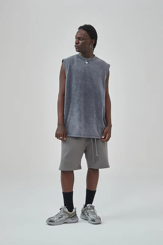 Bären överdimensionerad ärmlös skjortväst