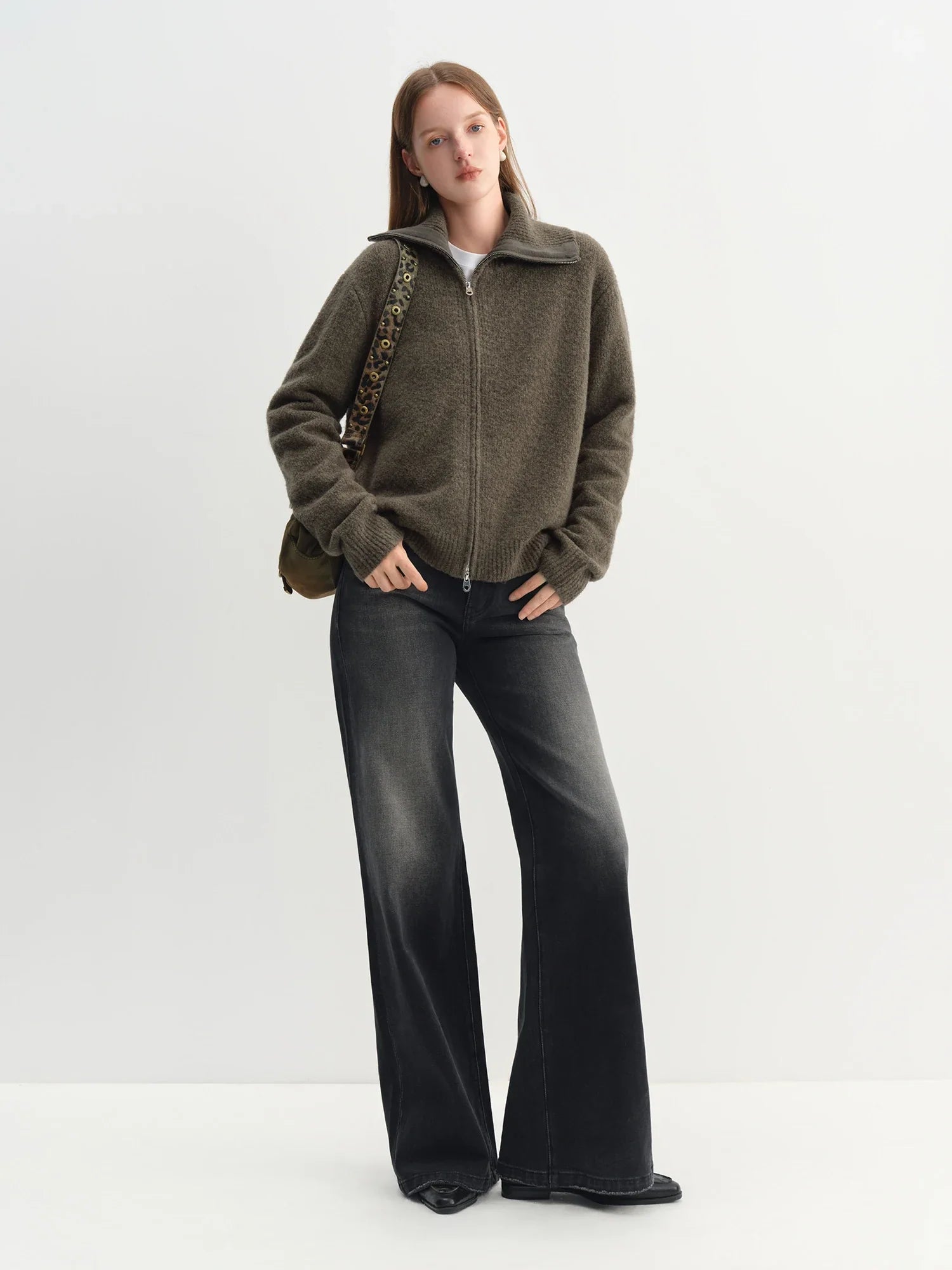 Retro vida svarta jeans