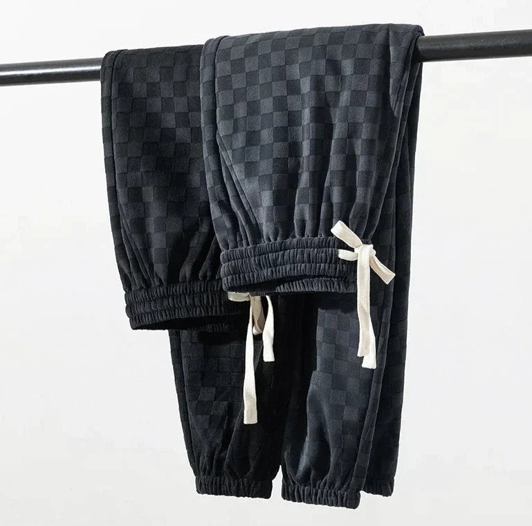 Vida sportbyxor med rutmönster