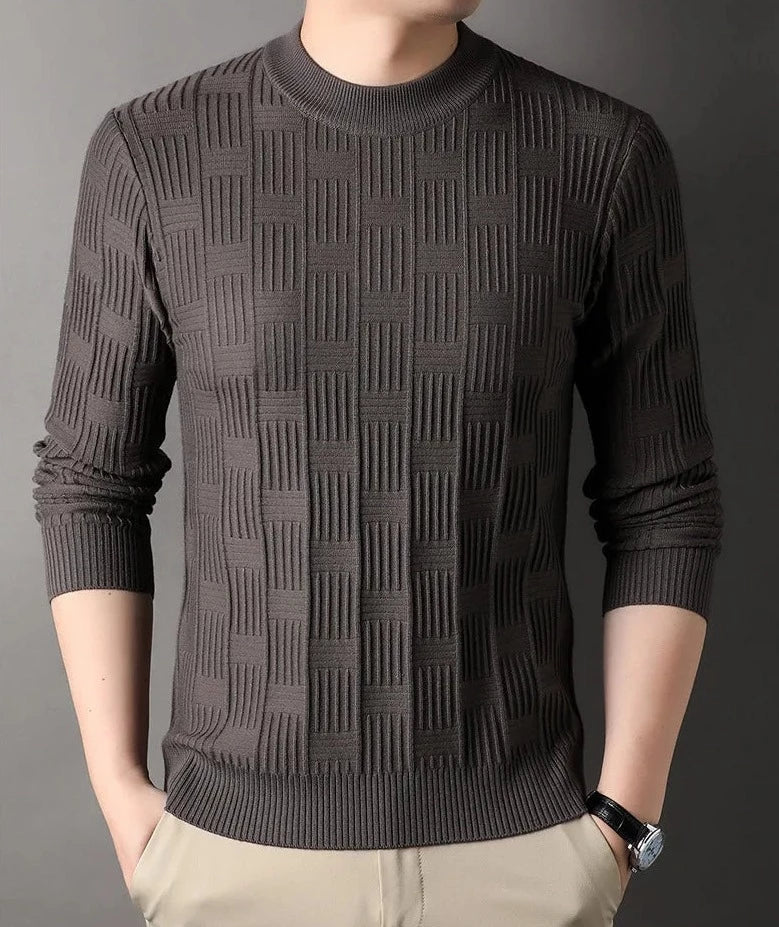 Casual jacquardtröja