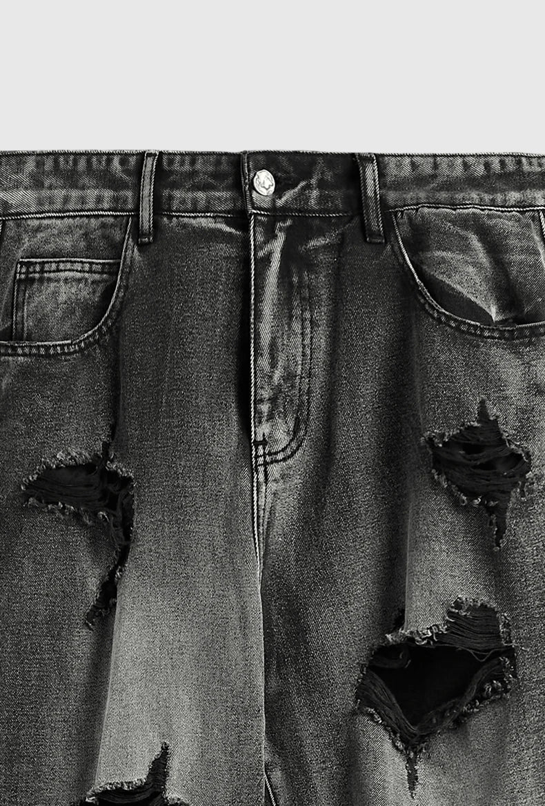 Slitna svarta jeans