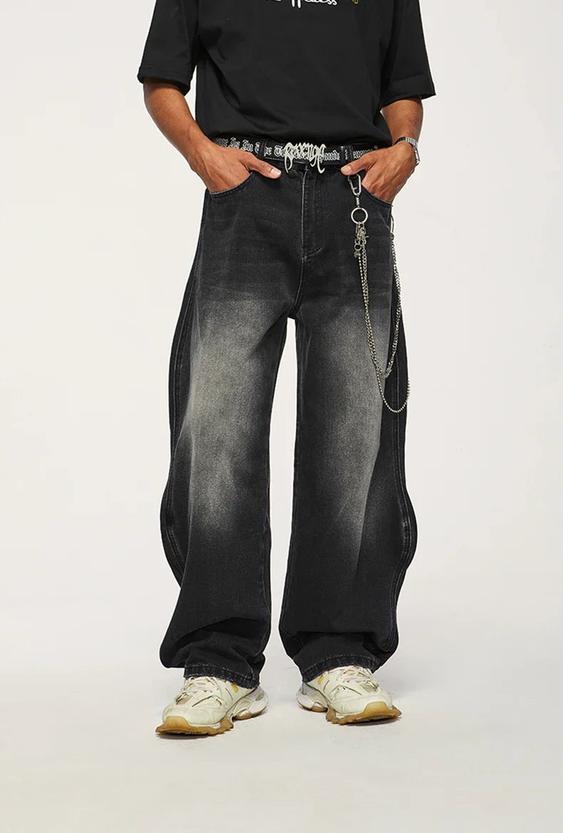 jeans med vida ben