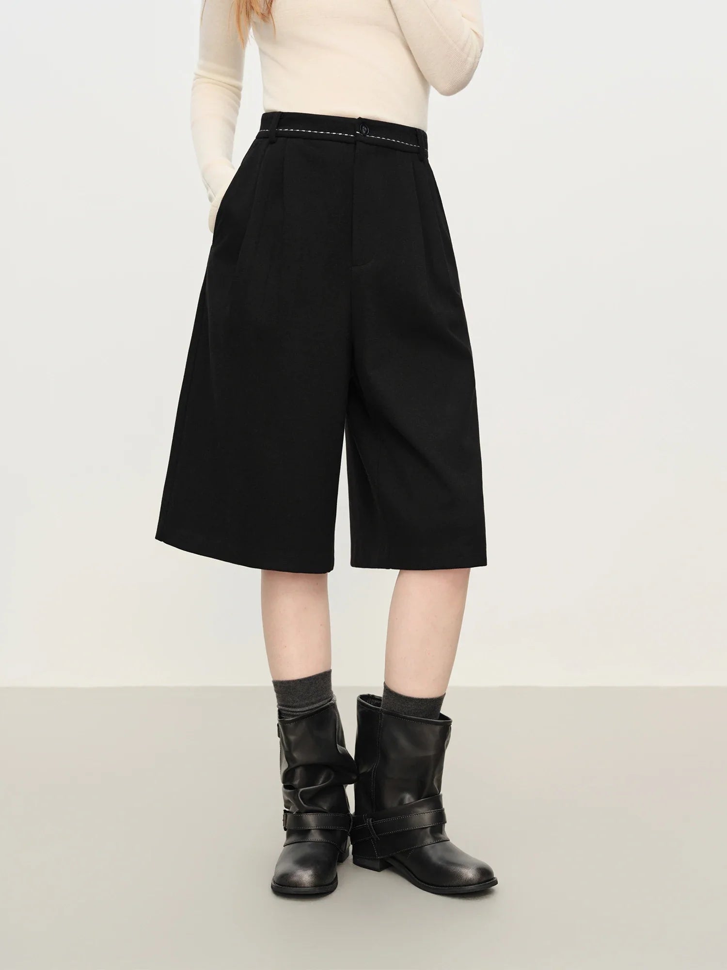 Lösa shorts med vida ben