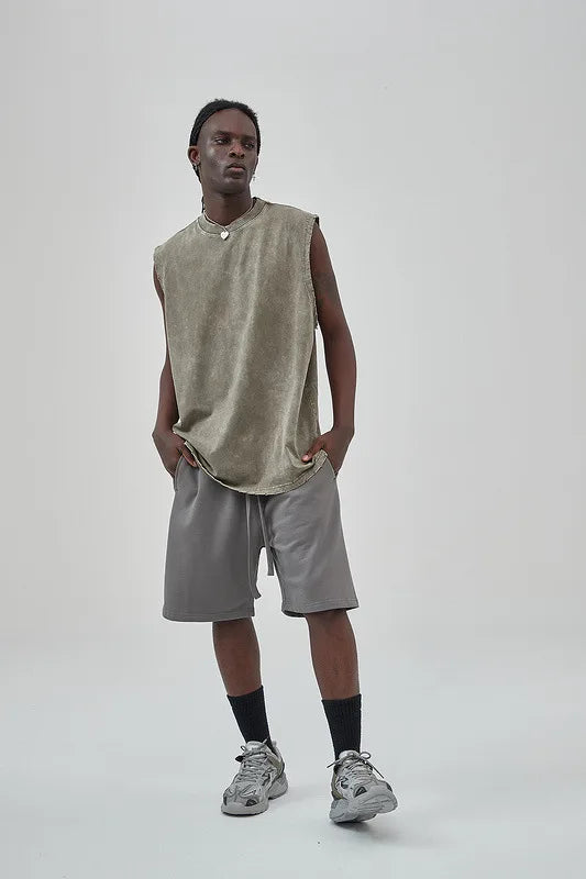 Bären överdimensionerad ärmlös skjortväst