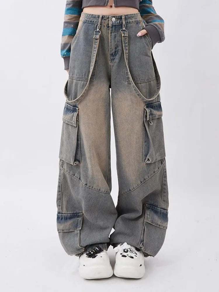Retro jeans vida oversized byxor
