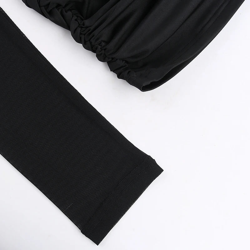 Genomskinlig svart bodycon-klänning