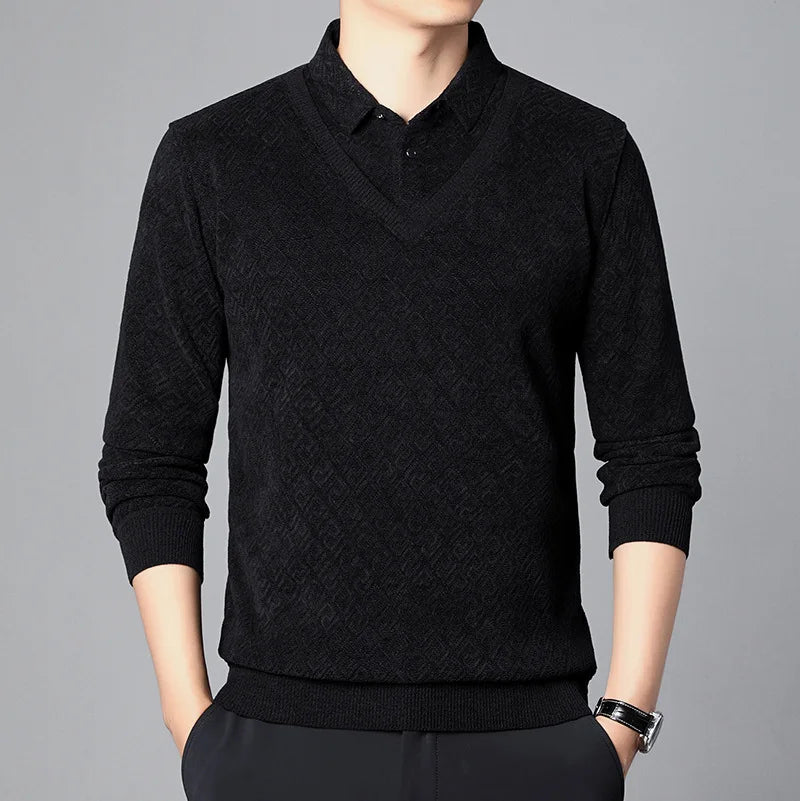 Två delad stickad tröja