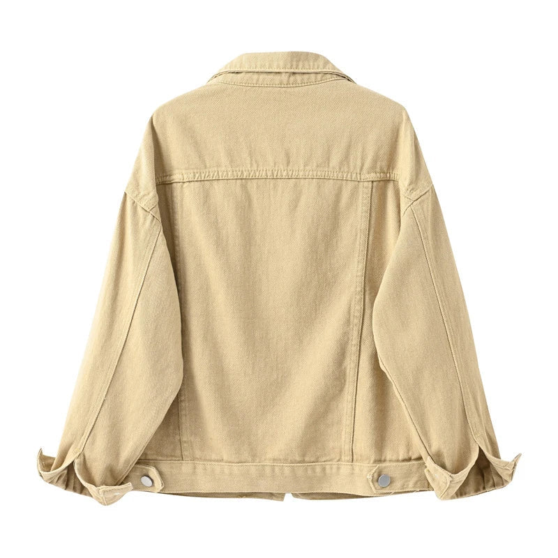 Klassisk jeansjacka för kvinnor i må nga färger