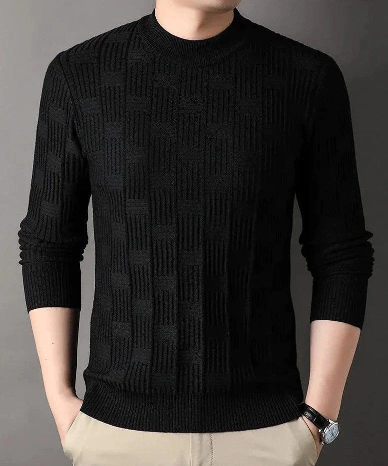 Casual jacquardtröja
