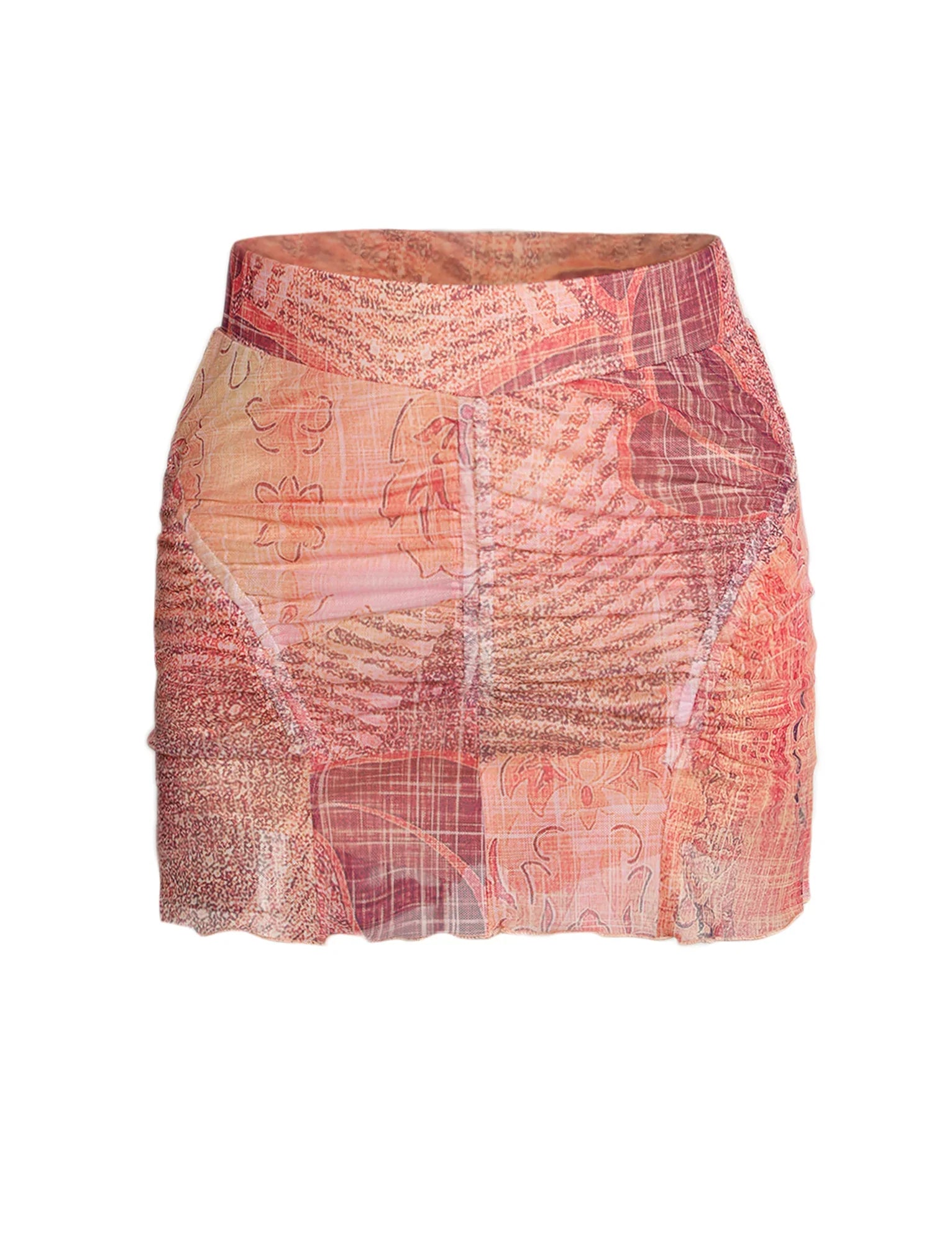 Grungeblommig topp med kjol