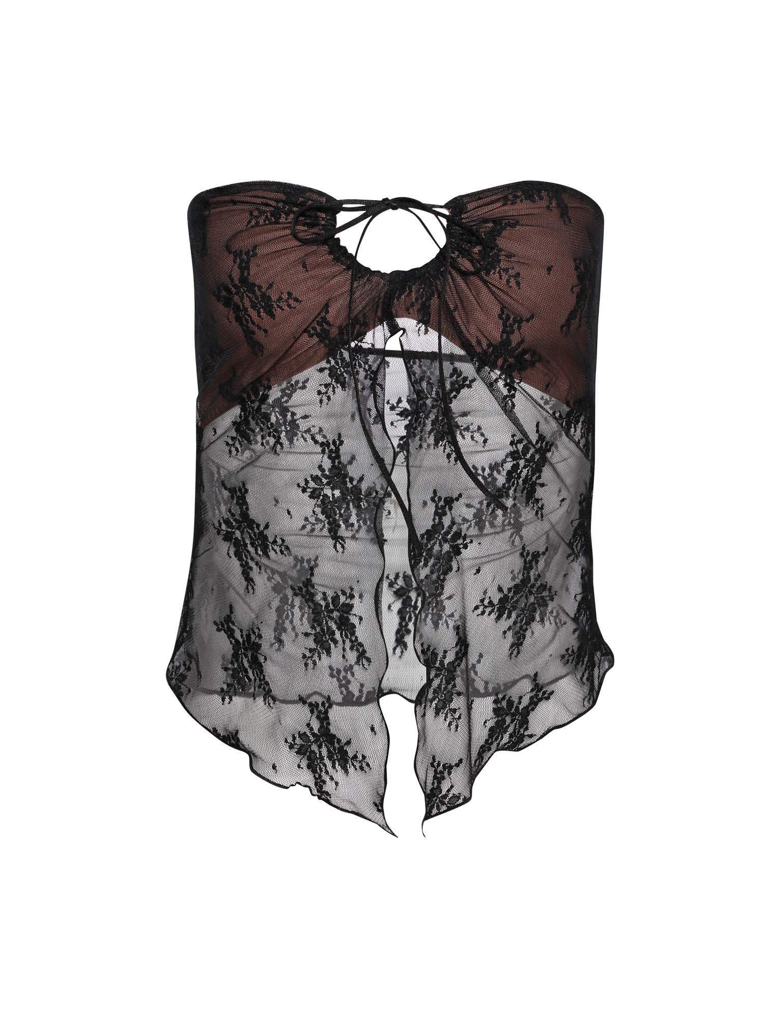 Elegant genomskinlig topp med kjol