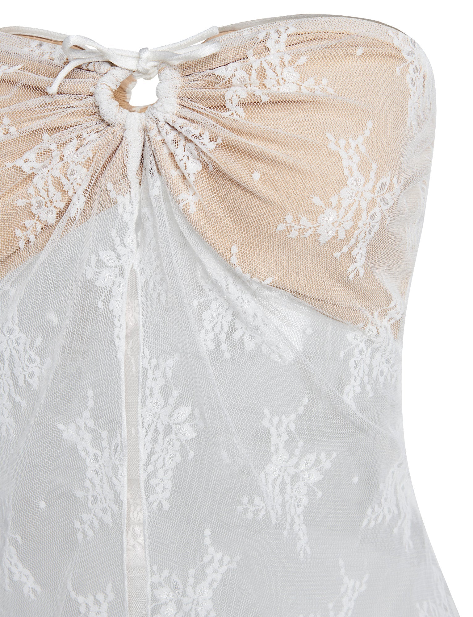 Elegant genomskinlig topp med kjol