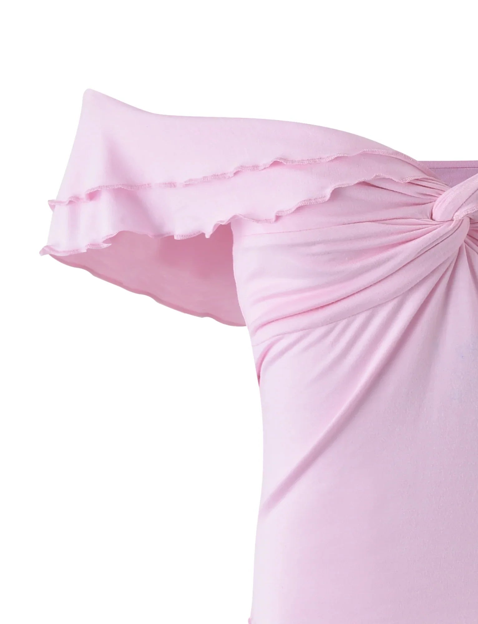 Texturerad tvinnad rosa topp med byxor