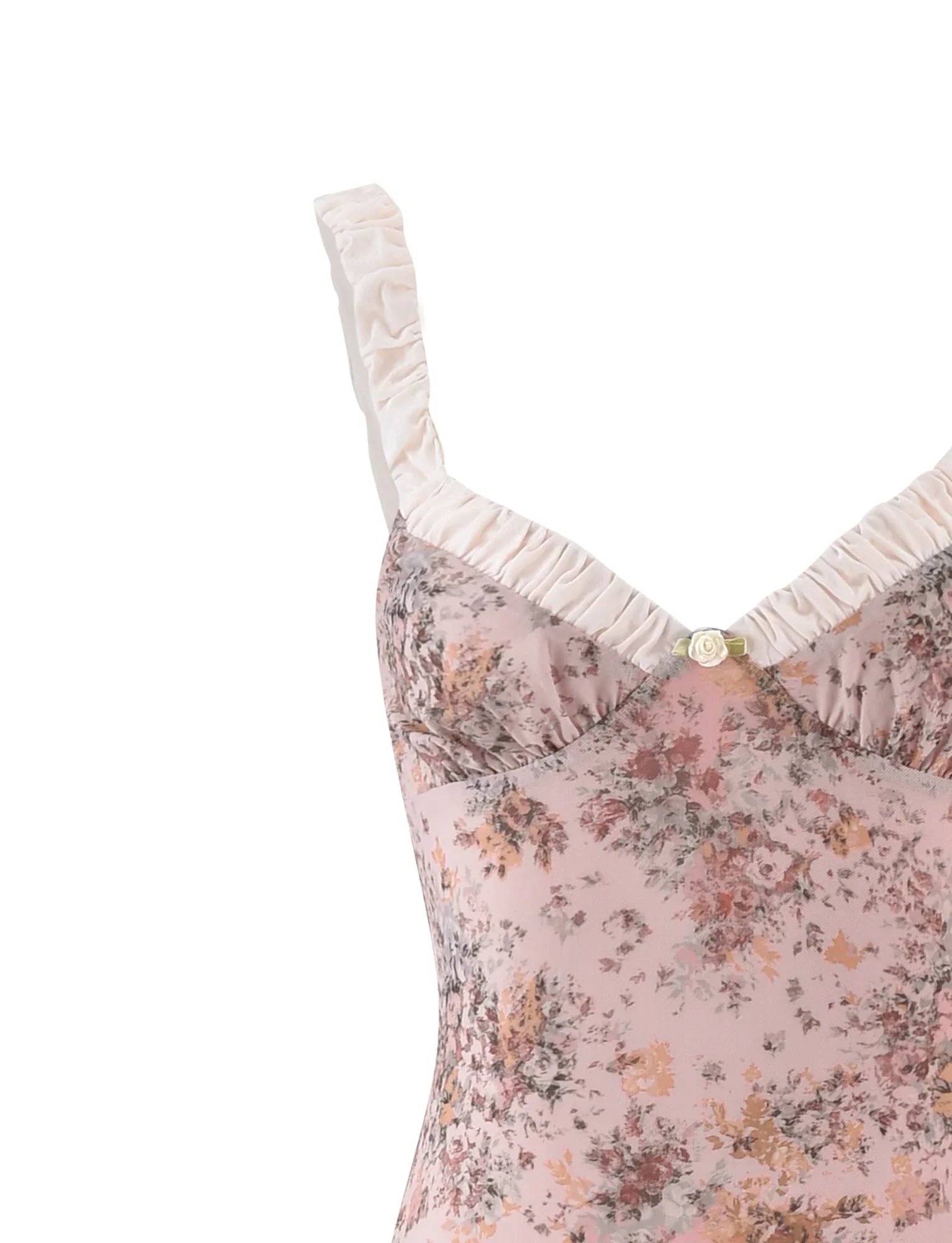 Rosa kamouflageblommig klänning